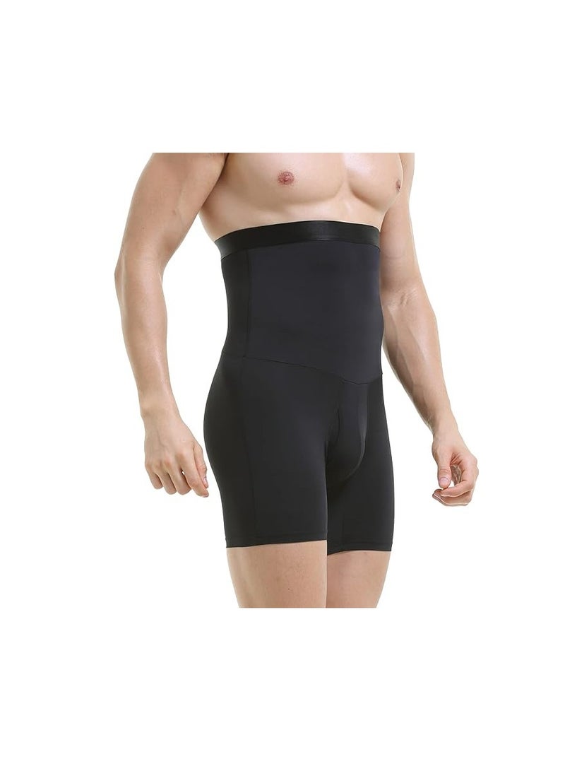 SYOSI Men Tummy Control Shorts, High Waist Underwear Slimming Shapewear Body Shaper Leg Boxer Briefs, L - Image 1