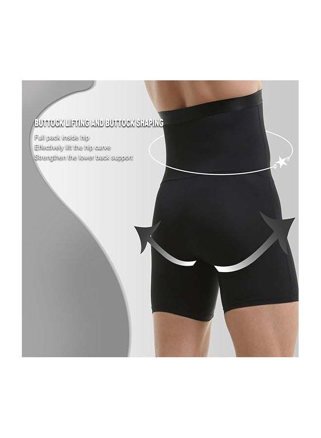 SYOSI Men Tummy Control Shorts, High Waist Underwear Slimming Shapewear Body Shaper Leg Boxer Briefs, L - Image 5