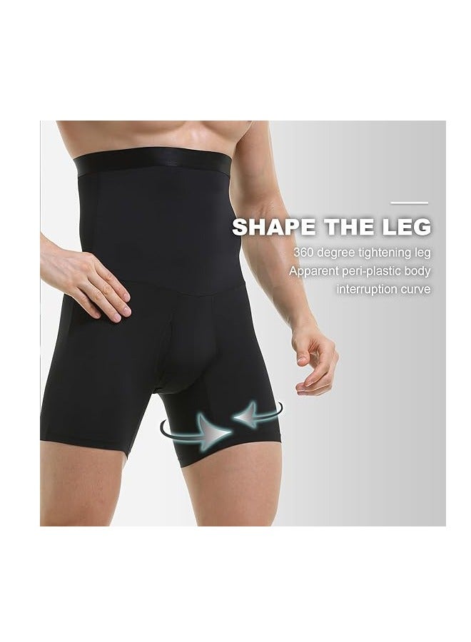 SYOSI Men Tummy Control Shorts, High Waist Underwear Slimming Shapewear Body Shaper Leg Boxer Briefs, L - Image 3