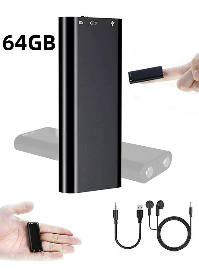 فورمور تسجيل صوتي، 64 جيجابايت، تسجيل مستمر لمدة 375 ساعة، USB، صوت MP3 - Image 1
