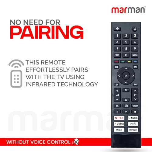 marman® Compatible with Toshiba TV Remote Control Suitable for Smart LED Android Tv Without Voice Command and Bluetooth Connection with Streaming App's - Pairing not Required - Image 2