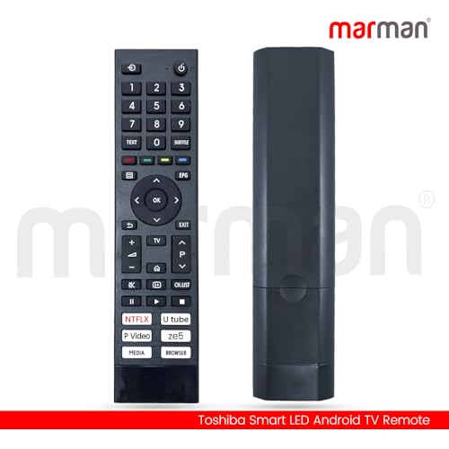 marman® Compatible with Toshiba TV Remote Control Suitable for Smart LED Android Tv Without Voice Command and Bluetooth Connection with Streaming App's - Pairing not Required - Image 3