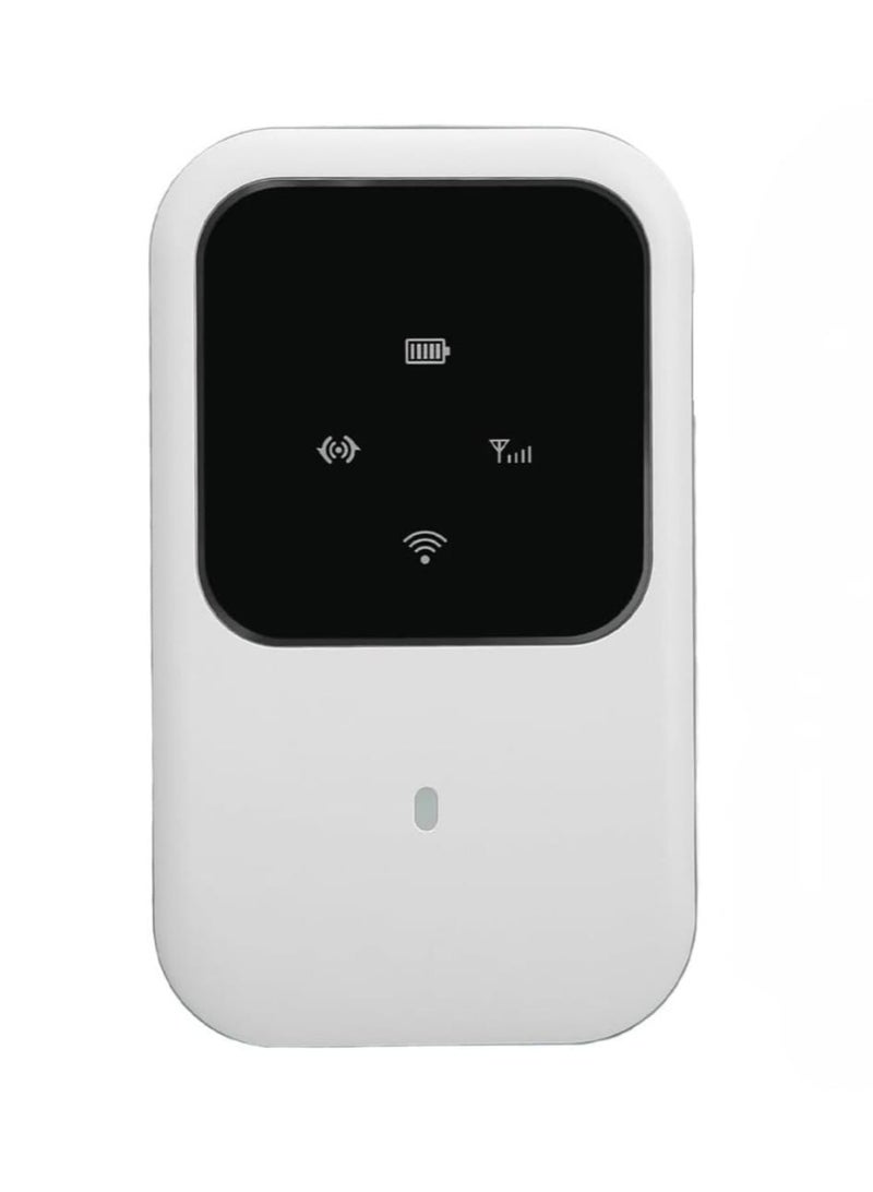 Portable WiFi Mobile Router 4G LTE, 4G LTE Mobile WiFi Router with SIM Slot High Speed Pocket WiFi Router Connect up to 10 Devices, 2400mAh Battery, for Car Outdoor Travel - Image 1