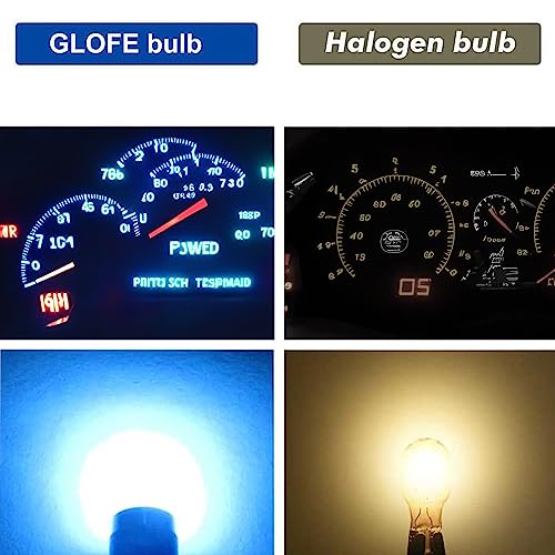 GLOFE T10 194 168 Dash Instrument Ice Blue LED Light Bulbs Bright Panel Gauge Cluster Dashboard LED Light Bulbs 10Pcs/Set - Image 3