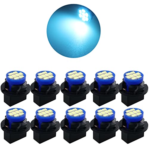 GLOFE T10 194 168 Dash Instrument Ice Blue LED Light Bulbs Bright Panel Gauge Cluster Dashboard LED Light Bulbs 10Pcs/Set - Image 1