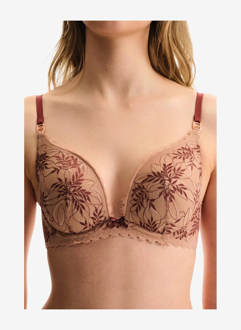 Penti Women Intense Lace Push Up Beige Wired Padded Bra - Image 3