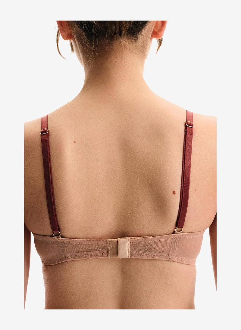 Penti Women Intense Lace Push Up Beige Wired Padded Bra - Image 2