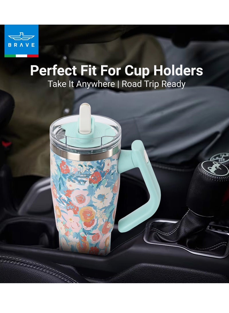 Brave 950ml Insulated Stainless Steel Travel Mug 180° Rotating Handle – Hot or Cold Drinks - Image 5