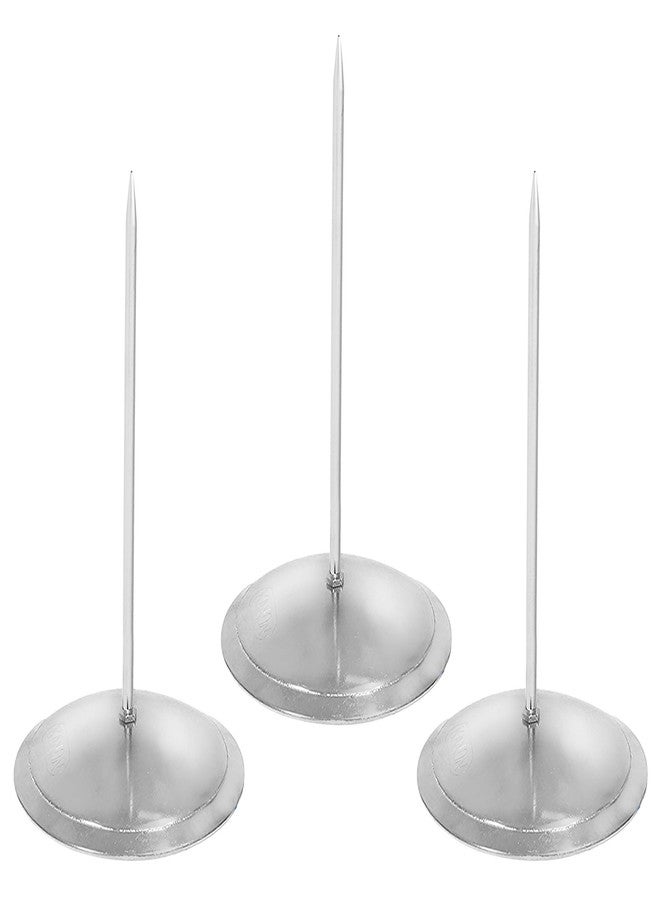 NISUN 180MM Paper Memo Holder, Stainless Steel Receipt Holder, Straight Rod Paper Memo Holder Spike, Bill Fork for Bill Receipt Note Paper Order Office Desk (3 Pack) - Image 1