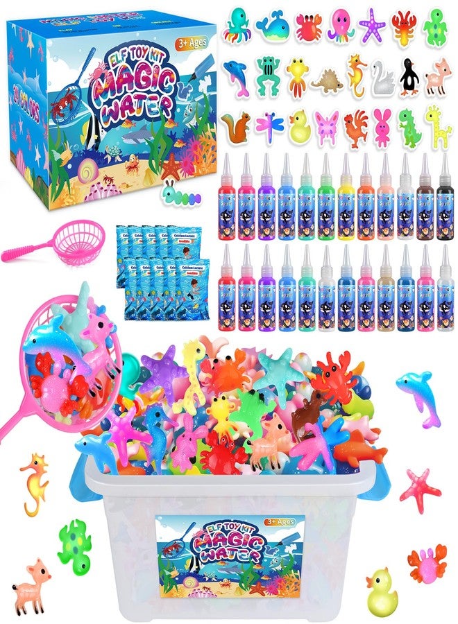 Cindynal Magic Water Elf Toy Kit - Fun Craft Kits for Creative Kids Ages 4-8,with 24 Magic Gels & 24 Shape Molds,DIY Squishy Maker Set, Arts and Crafts DIY STEM for Kids for Boys and Girls - Image 1