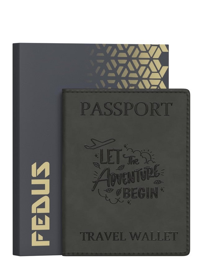 FEDUS FEDUS Faux Leather Premium Passport Holder For Men And Women's Cover Case Wallet With Credit/Debit Card, Id Ticket, Currency, Boarding Pass Slots, Rfid Protected Travel Document Accessories Organiser  - Image 1