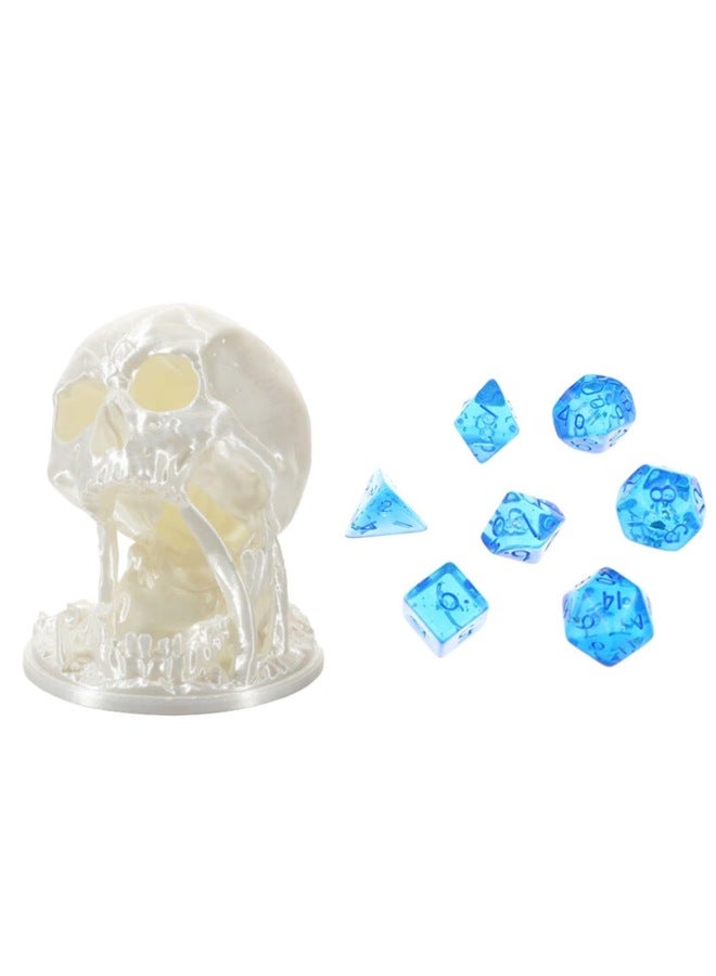 إسكدنيا طباعة ثلاثية الأبعاد على شكل جمجمة النرد برج سطح المكتب لعبة حفلة ال - اللون: جمجمة ذهبية نرد برتقالي - Image 3