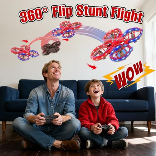 Gretex Spider Drones for Kids 812 Stunt Drone 5D Obstacle Avoidance RC Quadcopter 3D Flips Auto Hovering LED Lights Indoor Outdoor Remote Control Helicopter for Boys Girls Adults - Image 5