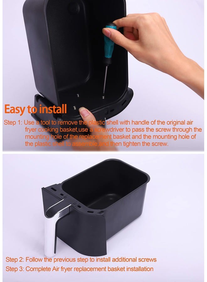 Croask Air Fryer Accessory Set for Ninja Foodi Dual Air Fryer, DZ201 & DZ100, Black, Nonstick, Dishwasher Safe - Image 5