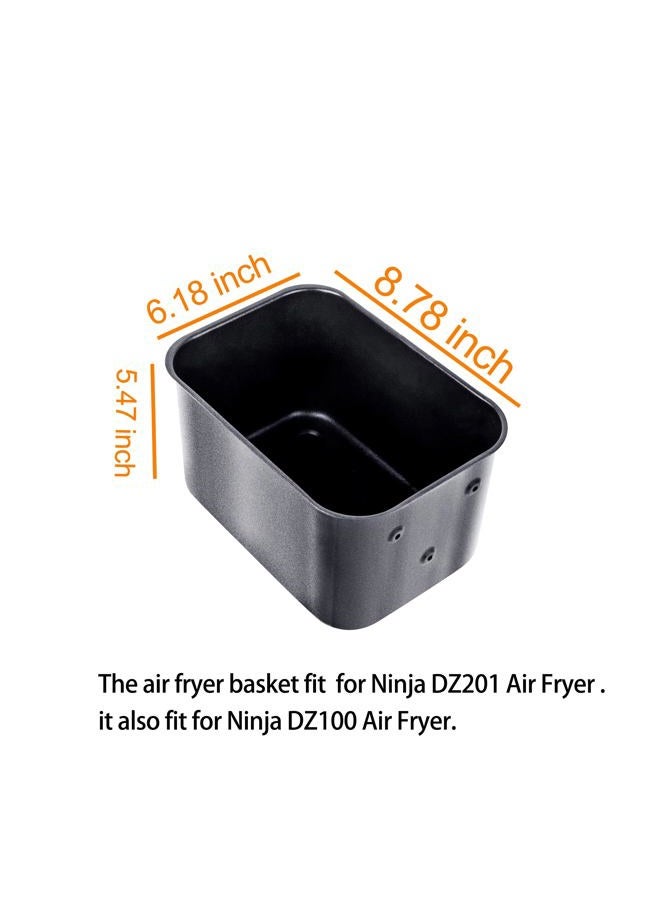 Croask Air Fryer Accessory Set for Ninja Foodi Dual Air Fryer, DZ201 & DZ100, Black, Nonstick, Dishwasher Safe - Image 2