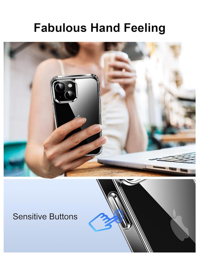 Ultra Thin Silicone Shockproof Back Cases Transparent Protective Phone Case for Apple iPhone 13 6.1 inch 2021 - Crystal Clear