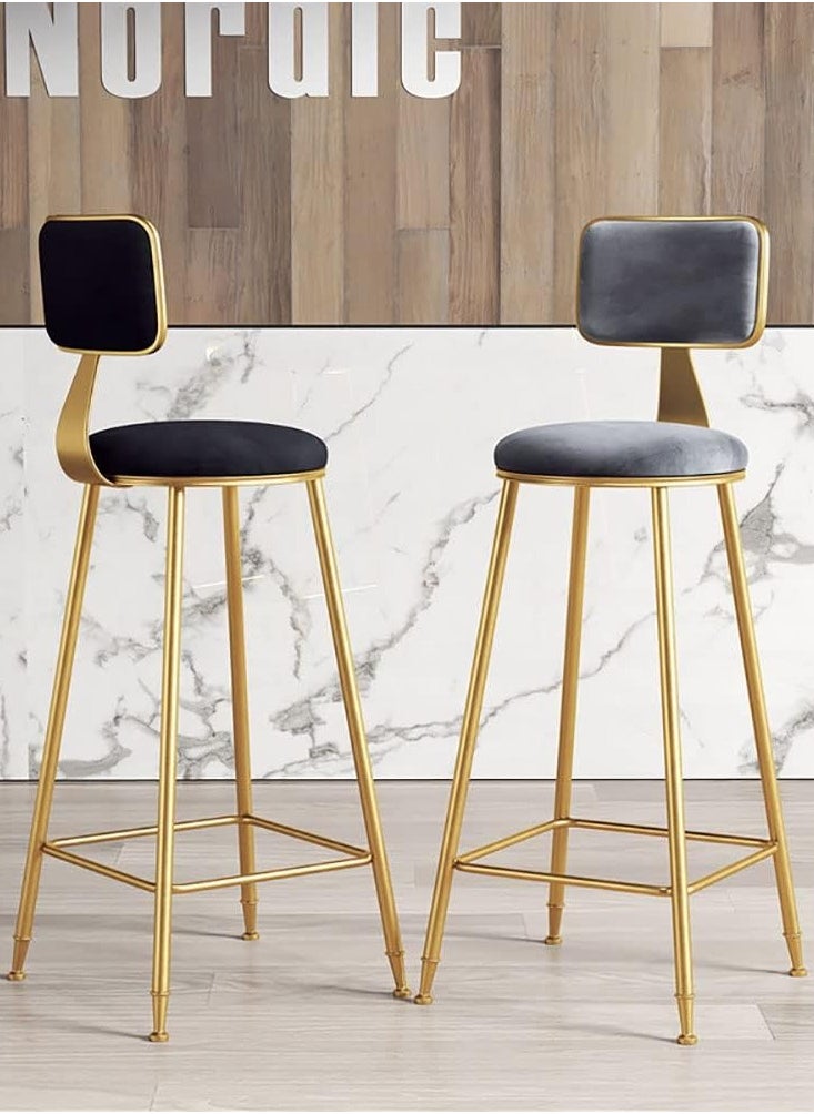 CityRiya-Long Bar Stool Bar Chair Set of 2 High Stool Chair Modern Office Chair Kitchen Dining Chair with Backs Upholstered Counter Height Stools Bar Chairs for Kitchen, Pub, Breakfast Stool  - Image 5