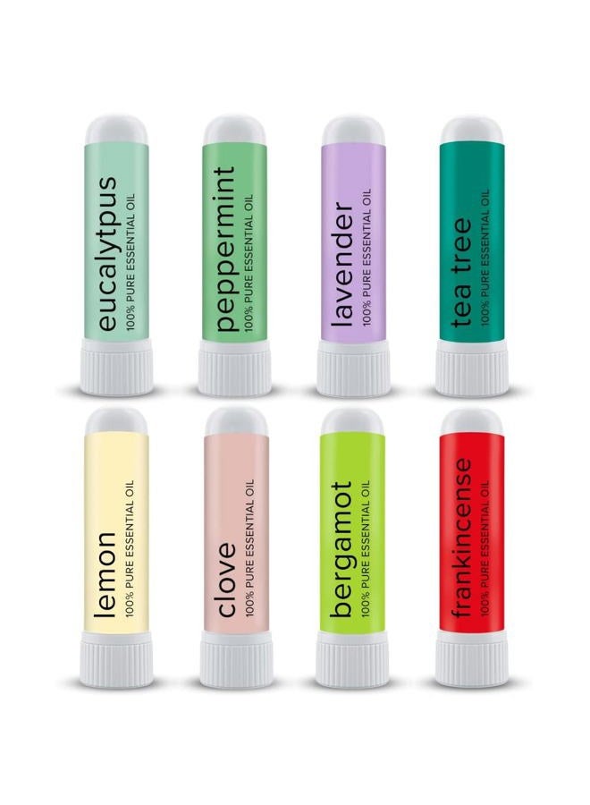 MOXE MOXĒ Nasal Inhalers Bundle, 8 Essential Oils, 100% Pure and Undiluted, Therapeutic Grade, No-Mess Portable Aromatherapy, Includes Eucalyptus, Peppermint, Lavender, Tea Tree, Made in USA (Pack of 8)… - Image 1