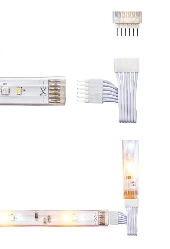 Litcessory Flexible Corner Connector/Extension Cable Compatible with Nanoleaf Essentials Lightstrip (2in, 4 Pack, White) - Image 2