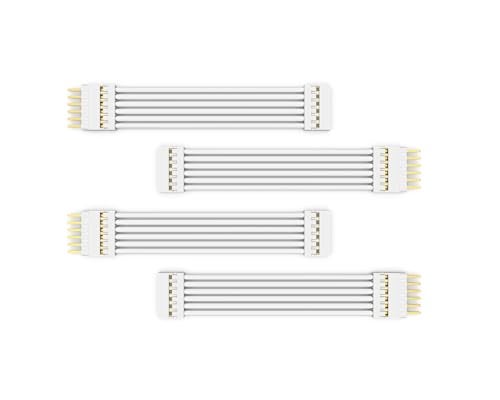 Litcessory Flexible Corner Connector/Extension Cable Compatible with Nanoleaf Essentials Lightstrip (2in, 4 Pack, White) - Image 3