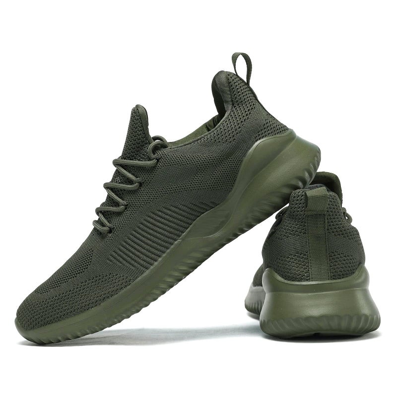 Kapsen Men's Non Slip Running Shoes Ultra Light Breathable Casual Walking Shoes Fashion Sneakers Mesh Workout Sports Shoes ArmyGreen - Image 5