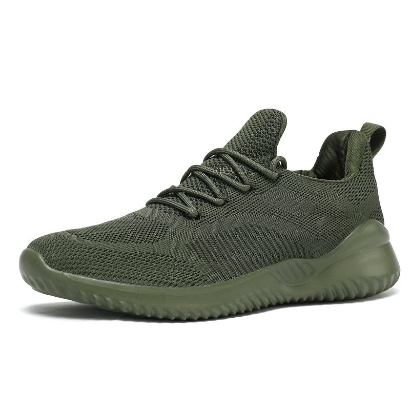 Kapsen Men's Non Slip Running Shoes Ultra Light Breathable Casual Walking Shoes Fashion Sneakers Mesh Workout Sports Shoes ArmyGreen - Image 2