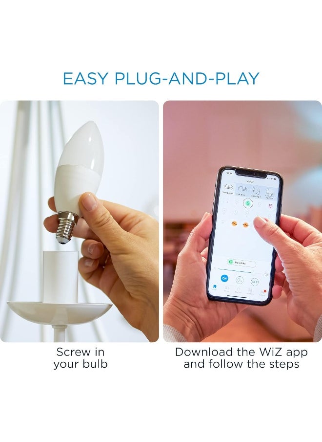 Philips - WiZ Connected Color 60W Candle B11 Smart WiFi LED Light Bulb, 16 Million Colors, Compatible with Alexa and Google Home Assistant, No Hub Required - Image 1