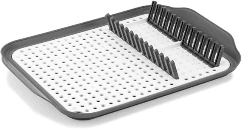Orchid Foly Life Double Layer Draining Tray for Dishes, Tea Tray for Cup Bowls, Dish Drainer Drying Rack with Drip Tray, Draining Board Drip Tray for Fruits and Vegetables Utensil Holder for Kitchen - Image 2