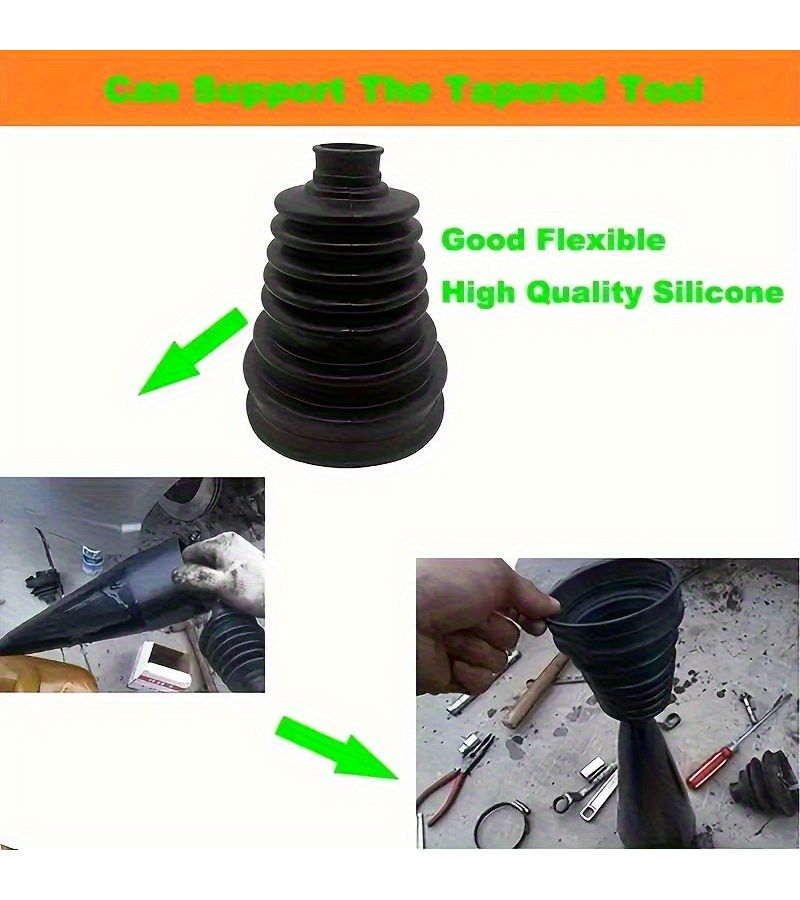 Universal CV Axle Protector Kit Black Advanced Polymer Durable Quick Install - Image 2