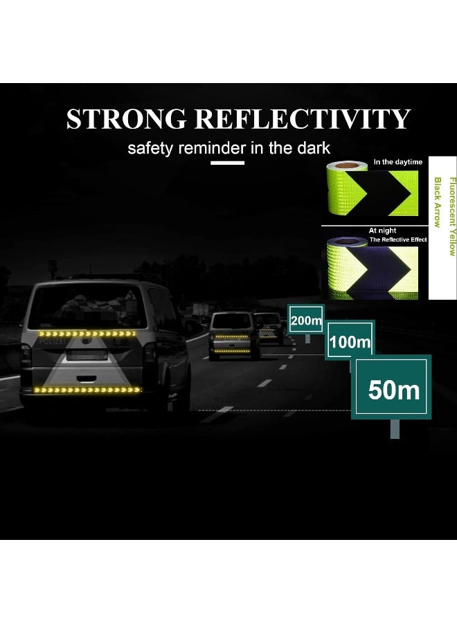 Biella 2Inch Reflective Tape Waterproof Warning Sticker (25Mtr) For Intensity Self-Adhesive Safety Tape For Vehicles Car Trailers Night And Reflector Tapes For Road Facilities Safety Reminder - Image 4