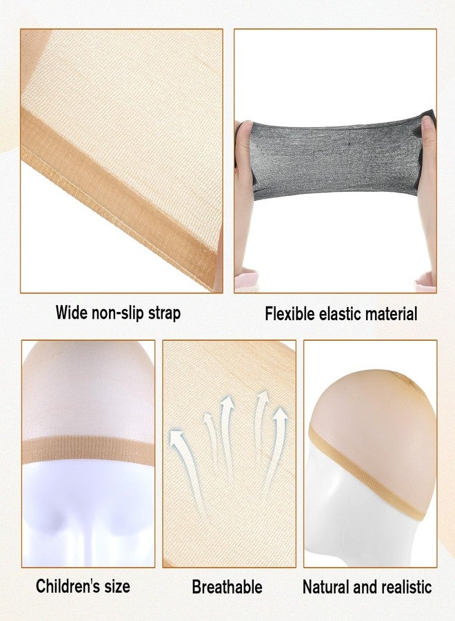 Qulkws 8 Pieces Wig Cap Net Light Brown and Black Hair Caps for women Stretch Net Caps for Wigs Nylon Mesh Wig Cap Nets Hiding Hair Quick Bald Capss for Christmas Halloween Cosplay - Image 3