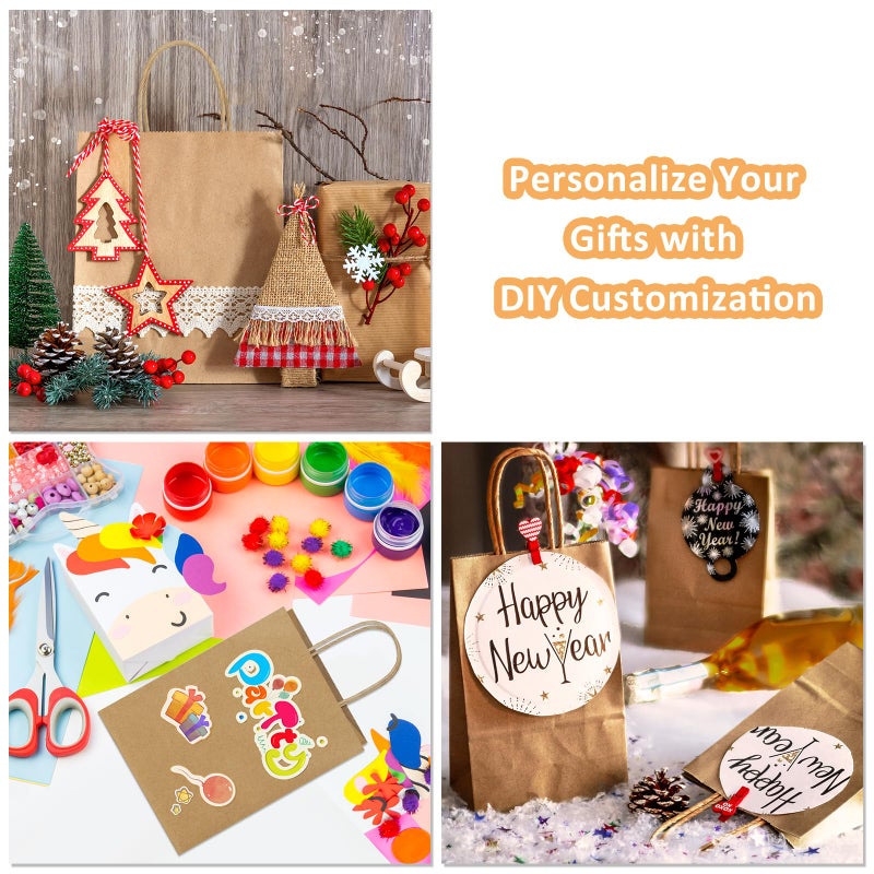 BagDream Small Gift Bags 25Pcs 5.25x3x8 Kraft Brown Paper Bags with Handles, for Small Gifts, Birthday, Wedding Party Favor, Retail Merchandise Paper Sacks - Image 4