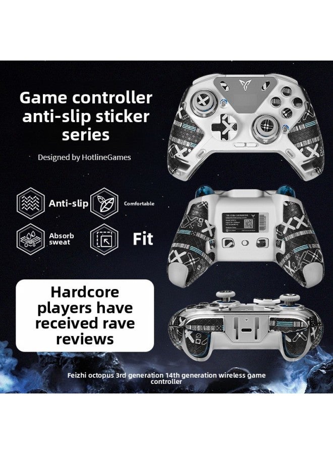 general For Feizhi Octopus 4 Handle Anti-slip Sticker Octopus 3 Handle Protective Cover Game Grip Wear-resistant Sticker Film-Color:Pink Kurome Print 【handle + on】 - Image 3