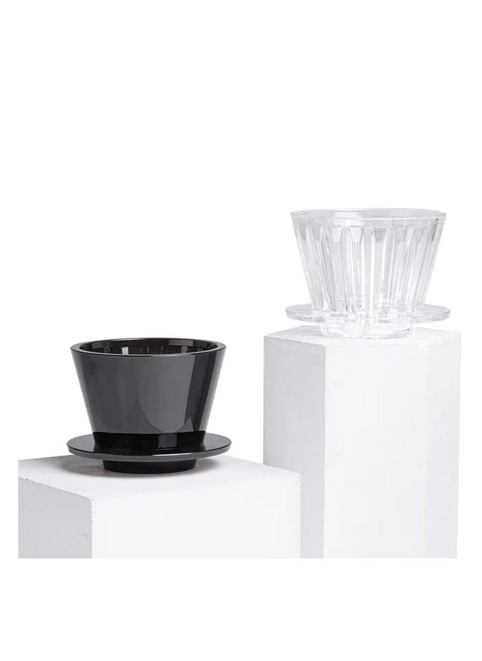 Generic Liying V01 Acrylic Coffee Dripper, 1-2 Cups, Pour Over Coffee Maker, Reusable Coffee Filter Cup, Black  - Image 3