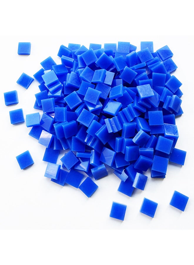 200g 1.0 Square Acrylic Mosaic Colored Plexiglass Handmade Diy Material Package Table Lamp Patch-Colour:Royal Blue Translucent [200g, About 684 Capsules]  - Image 1