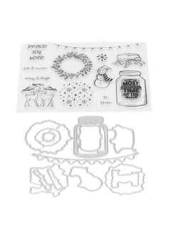 Clear Stamp Christmas Themed Transparent Stamp DIY Scrapbook Handbook Album Stamp Die Set Paper Crafts Hand Made Gifts