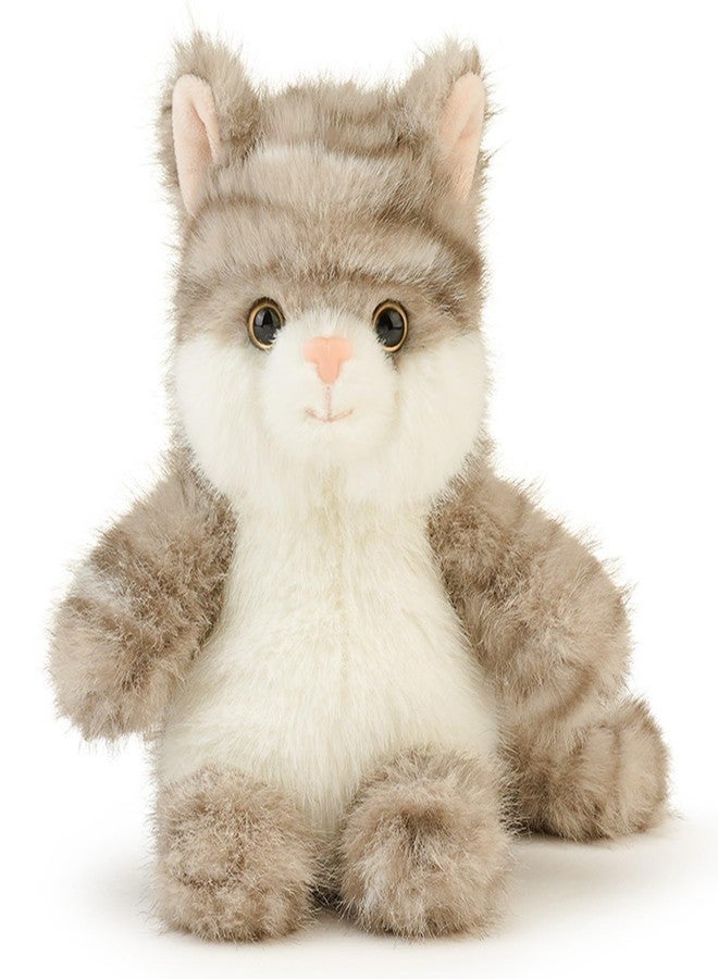 PEACH CAT Cat Stuffed Animal 5.9" Cute Kitten Plushies Small Plush Toys Gifts for Kids Grey - Image 1