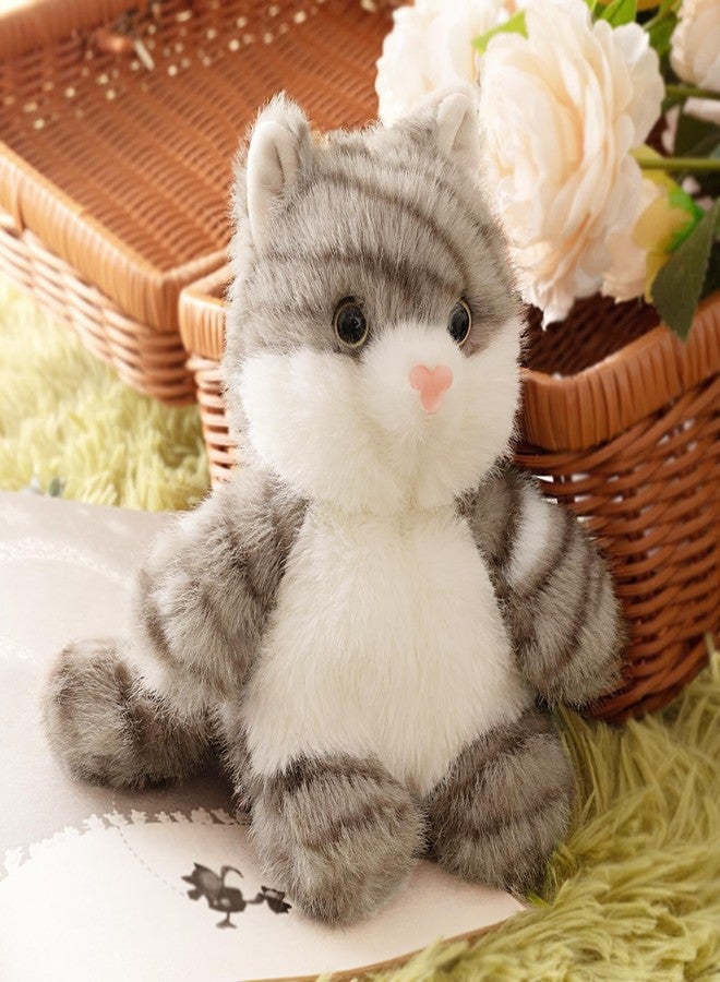 PEACH CAT Cat Stuffed Animal 5.9" Cute Kitten Plushies Small Plush Toys Gifts for Kids Grey - Image 4