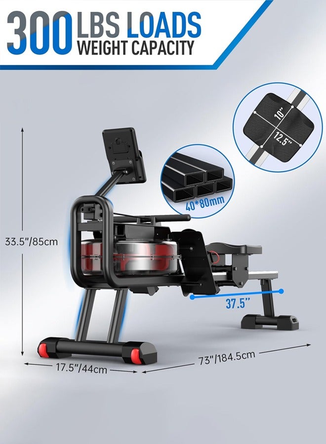 Generic Water Rowing Machine for Home Rowing Machine Foldable with Water Resistance, 150kg Weight Capacity with Bluetooth Function, Ipad Holder  - Image 3