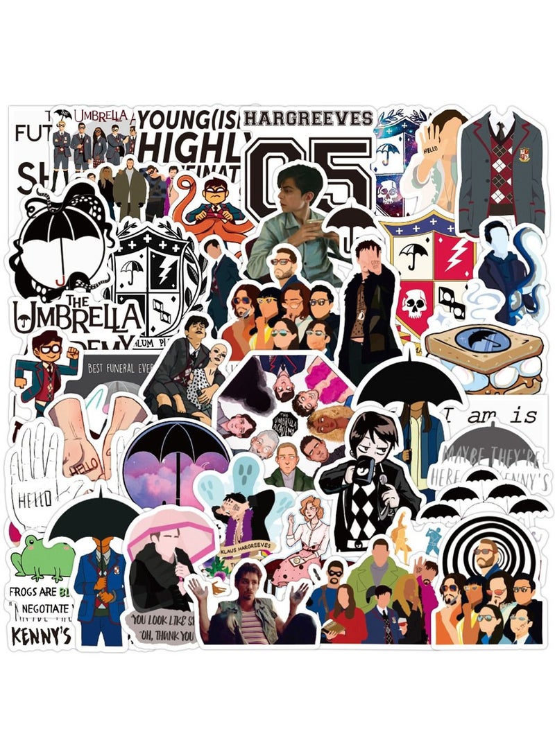 general 50-Piece The Umbrella Academy Cute Vinyl Waterproof Sticker