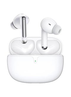 True Wireless Earbuds, Bluetooth 5.4 in-Ear Earphones with Mic, Light-Weight Ear Buds for Commute Sport, 30H Playtime, TWS Headphones Touch Control Headset for Smart Phone Computer Laptop, White