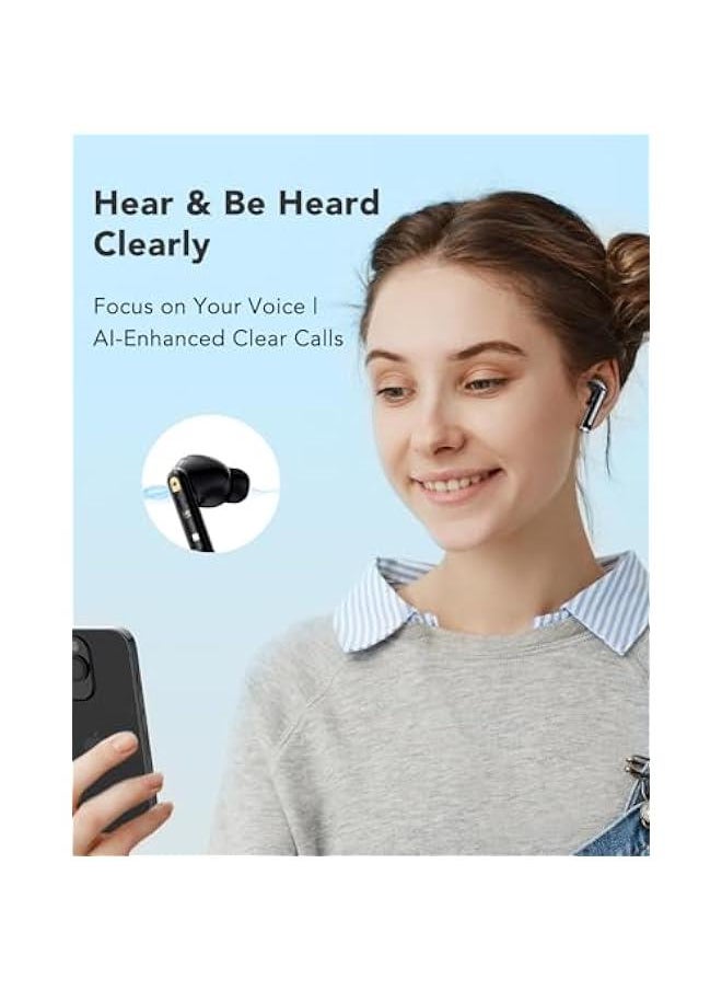 Generic - True Wireless Earbuds, Bluetooth 5.4 in-Ear Earphones with Mic, Light-Weight Ear Buds for Commute Sport, 30H Playtime, TWS Headphones Touch Control Headset for Smart Phone Computer Laptop, White - Image 1