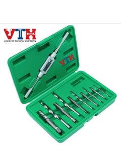 VTH WITH TAGLINE ABSOLUTE TOOLING SOLUTIONS VTH 11Pcs Damaged Screw Extractor Set Broken Screws Bolt Fastners Taken Out Remover Drill Bits Tool with Holding Wrench  - Image 3