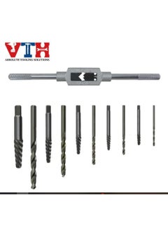 VTH WITH TAGLINE ABSOLUTE TOOLING SOLUTIONS VTH 11Pcs Damaged Screw Extractor Set Broken Screws Bolt Fastners Taken Out Remover Drill Bits Tool with Holding Wrench  - Image 4
