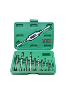 VTH WITH TAGLINE ABSOLUTE TOOLING SOLUTIONS VTH 11Pcs Damaged Screw Extractor Set Broken Screws Bolt Fastners Taken Out Remover Drill Bits Tool with Holding Wrench  - Image 1