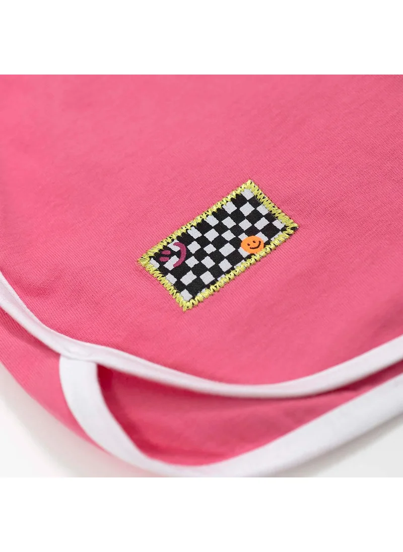 BeetleBeez Retro White Striped Pink Shorts