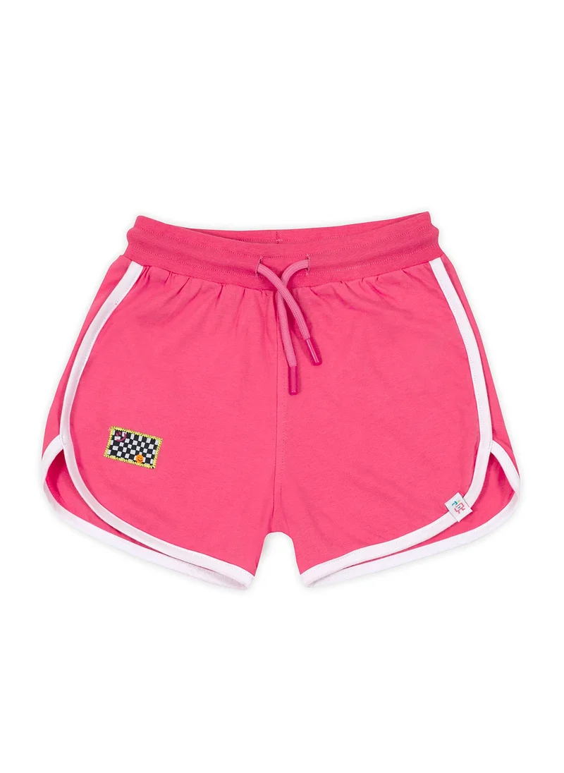BeetleBeez Retro White Striped Pink Shorts