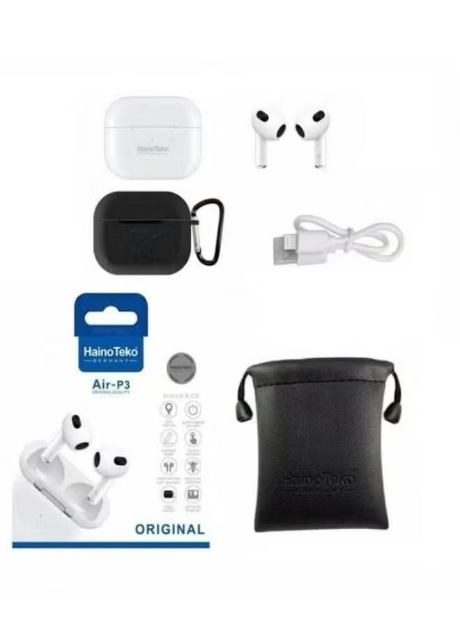 Haino Teko Germany Air P3 Bluetooth Wireless Headphones with Mic – Premium Sound Quality, Comfortable Fit, Long Battery Life, and Seamless Connectivity for Android & iOS – Perfect for Music, Calls, and Gaming - Image 3