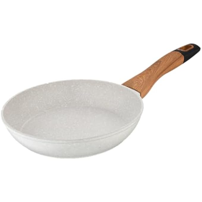 MILLERHAUS Natural Frypan 26Cm Forged Aluminium Marble Non Stick Coating Frying Pan Pfoa Free Dishwasher Safe Skillet Soft Touch Handle Cookware  Cream - Image 2
