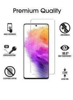 BORTONY Screen protector compatible with Samsung Galaxy A73 5G Tempered Glass, Ultra Clear Transparent Film Case Friendly 9H Hardness Anti-Fingerprint Anti-Scratch No Bubble  - Image 5